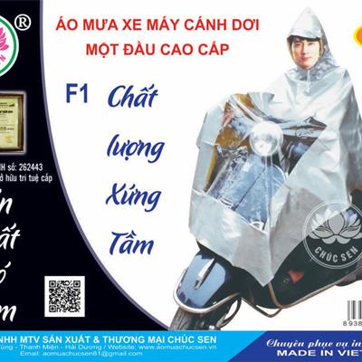 Áo mưa cánh dơi nhựa PVC có kính che đèn chất lượng cao