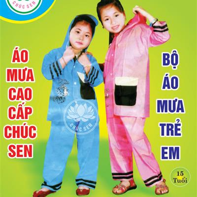 Áo mưa bộ em bé nhựa pvc có đủ size